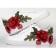 thumbnail image 1 of Ni&ke Air Force 1 Custom Shoes Red Embroidered Rose Floral Flower Mens Size 12, 1 of 6