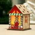 thumbnail image 2 of Cute Shape Christmas House Cabin with Candlelight DIY Christmas Tree Hanging Ornaments Reindeer, 2 of 8
