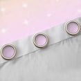 thumbnail image 4 of Erosebridal Kid Glitter Star Print Blackout Curtains Set of 2 (52x84 Each), Pink Blue Rainbow Window Curtains, 4 of 6
