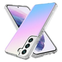 Rosebono Compatible with Samsung Galaxy S24 Case, Bling Glitter Sparkle Laser White Ultra Transparent Skin Cover Shockproof Case for Samsung Galaxy S24