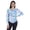 Aqua Blue, variant on Moomaya WoMen's Printed Full Sleeve Tee Top Side Drawstring Casual Tunic Blouse