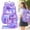 Purple, variant on Clearance Under $10! Three Piece Backpack Set Purple Hiking Backpack Daypack