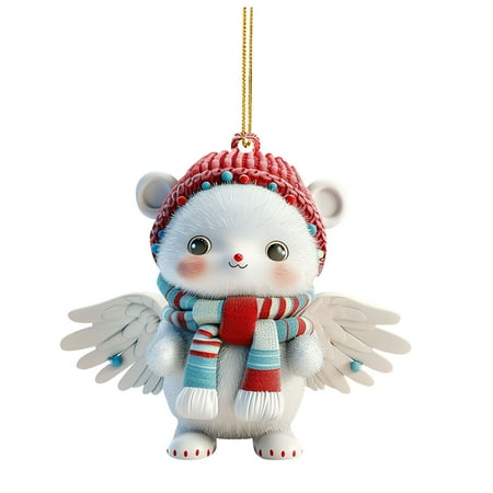

Hot Sale Cute Christmas Pendant Decoration Interesting Decorative Pendant Present Pendant Decoration 2D Flat Decoration Glass
