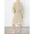 thumbnail image 3 of PAVILIA Mens Soft Robe | Warm Fleece Robes for Men, Soft Spa Bathrobe with Shawl Collar and Pockets (Melange Latte), 3 of 9