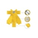 thumbnail image 4 of INSPIRE CHIC Broche de cinta preatado para mujeres con lazo y cuentas en amarillo dorado para fiestas, 4 of 5