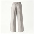 thumbnail image 7 of Tsivenald Womens Linen Wide Leg Pants Elastic Drawstring Waist Lightweight Breathable Summer Beach Casual Trousers, 7 of 7