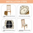 thumbnail image 4 of Floral Pattern Seat Covers for Dining Room Chairs Set Of 4,Stretch Printed Washable Chair Seat Cover with Elastic Ties and Button,Removable Waterproof Couch Cushion Covers, 4 of 6