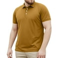 thumbnail image 6 of Plus Size Golf Shirts for Men M-5X Big & Tall Cotton Short Sleeve T-Shirts Button Collared Pullover Slim Solid Color Workout Tees Tops, 6 of 8
