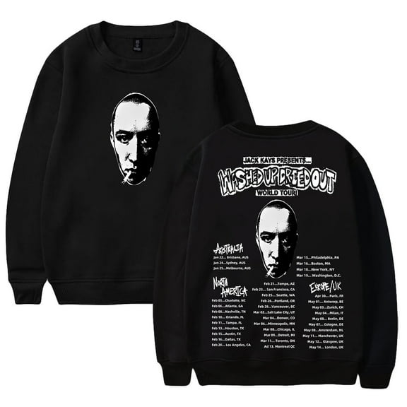 Jack Kays Washed Up Dried Out US Tour 2025 Crewneck Long Sleeve Streetwear Women Men Sweatshirt
