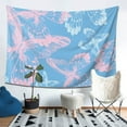 thumbnail image 4 of YFYANG Blue Watercolor Butterfly Pattern Tapestry, Bedroom Dormitory Living Room Decoration Tapestrys Wall Hanging , 80 x 60 in, 4 of 8