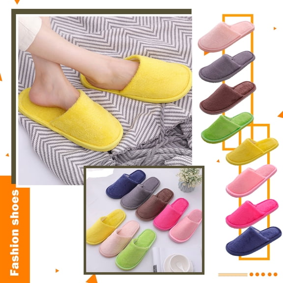 Spa Slippers, Non Slip Disposable Slippers For Guest, Washable Reusable, Which Can Be Used As Women Men, House, Indoor, Bathroom, Bedroom, Hotel, Bride Slippers
