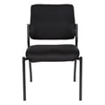 thumbnail image 2 of Stackable Armless Visitor Chair Black Fabric Padded Seat and Back, 2 of 6
