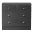 thumbnail image 4 of Spaco 4-drawer Storage Dresser Chest, Wood Nightstand for Bedroom, Modern Chest Organizer for Entryway, Black, 4 of 12