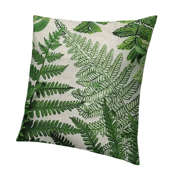 BANET Leaves Herbs Throw Pillow Cover Vintage Floral Botanical Seeded Eucalyptus Fern Maidenhair Pillow Case Pillowcase for Bedroom, Living Room, Cushion Sofa Standard Green 12x12in