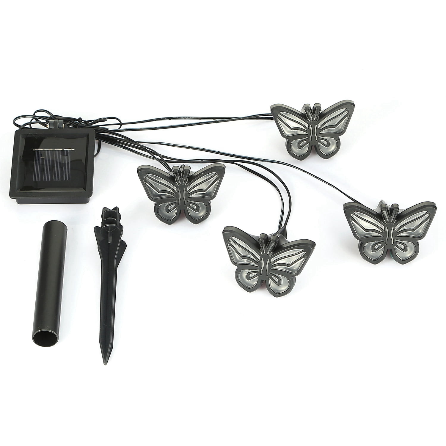 Solar Powered Butterfly Lights LED Fairy String Lamp Outdoor Garden Lawn Decor