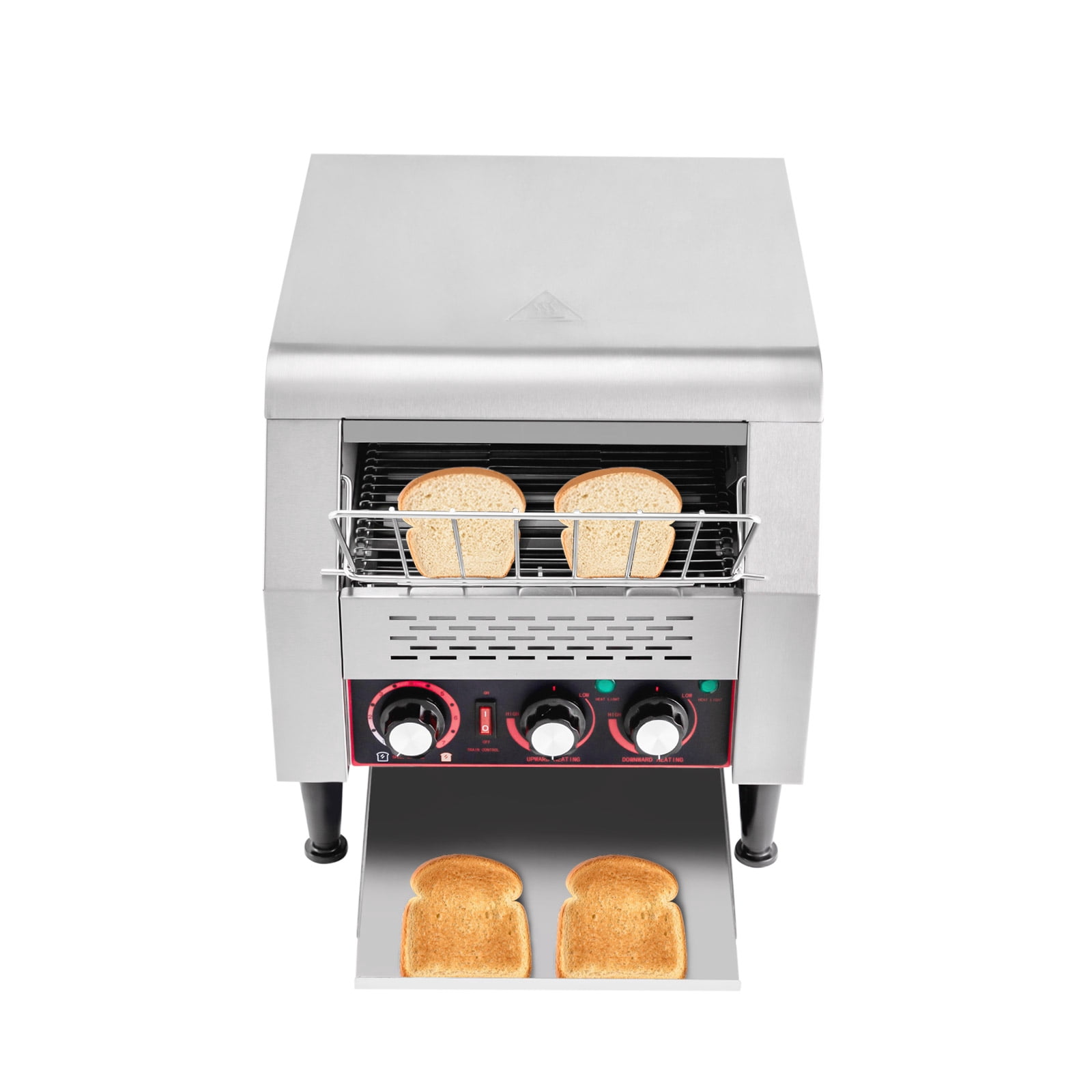 Efficient Conveyor Toaster with 2200W Power, Dual Heating Modes, Adjustable Temperature, Stainless Steel Body, and Smooth Conveyor Belt – Toasts 300 Slices Per Hour, Easy to Clean and Use