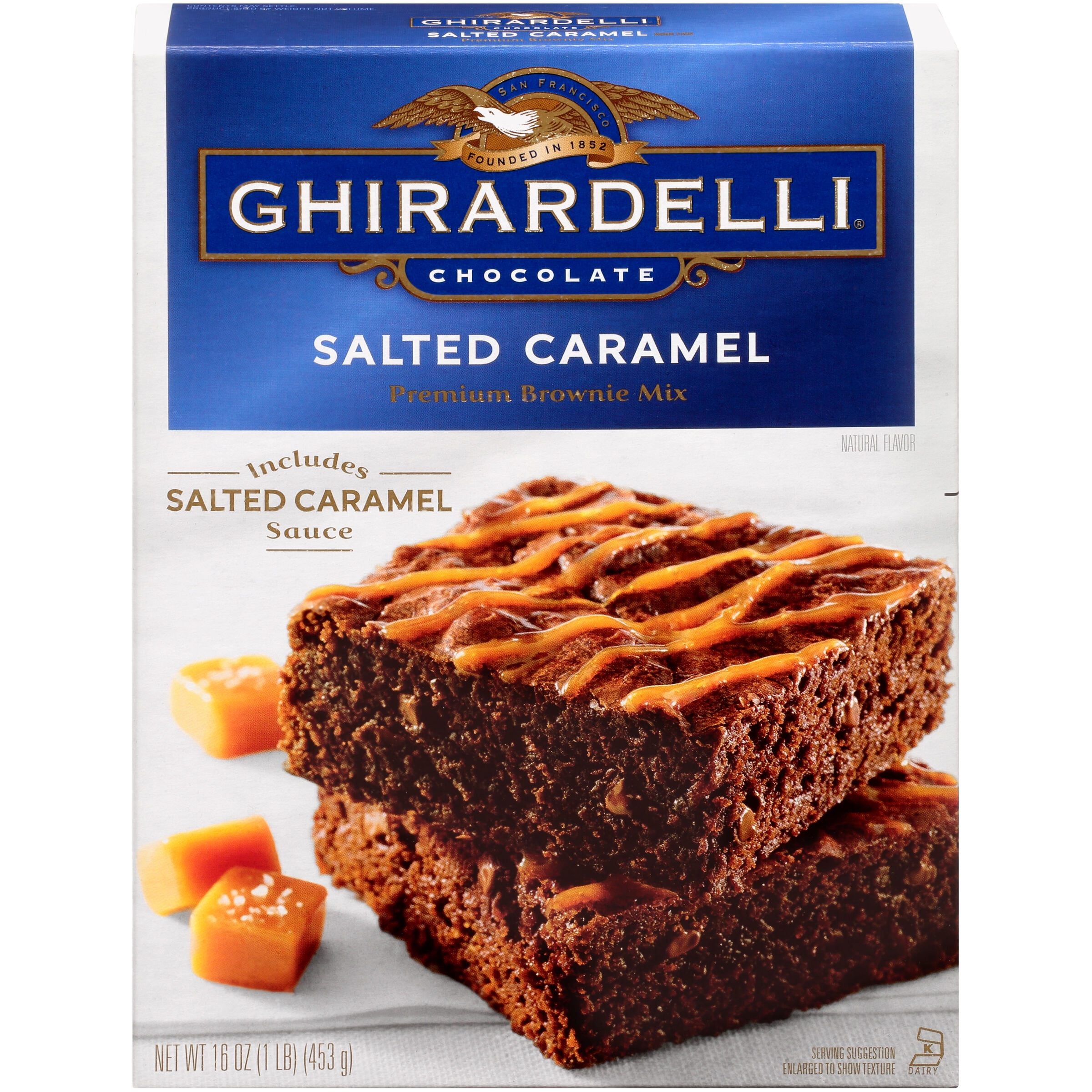 Ghirardelli® Salted Caramel Premium Brownie Mix 16 oz. Box Walmart