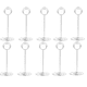 thumbnail image 1 of RV 20 piezas de estante para números de mesa, estante para tarjetas, estante para fotos de mesa, estante para fotos de alambre, clip, bloc de notas, estante para fotos (plata 220 mm) brillar Electrónica, 1 of 5