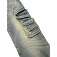 thumbnail image 4 of GFTD LA Los Angeles Men's Skinny Fit Jeans Magic Cargo Stretch Stonewash Denim (29, Light Stonewashed), 4 of 6