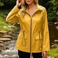 thumbnail image 4 of Xdegoge Womens Utility Anorak Jacket Zip Up Lightweight Coat Drawstring Waist Safari Outerwear with Flap Pockets for Hiking Casual Spring, 4 of 6