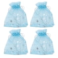 thumbnail image 4 of Pretty Star Pattern Drawstring Sheer Mesh Bags, Transparent Gift Bags For Jewelry, Wedding, Candy, 50PCS, 4 of 8