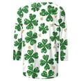 thumbnail image 4 of Casual Sweatshirt for Women St. Patrick'S Day Printed Loose O Neck 3/4 Sleeve Comfort Womens New Clothing,Green,2XL, 4 of 5