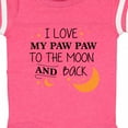 thumbnail image 4 of Inktastic I Love My Paw Paw to the Moon and Back Boys or Girls Baby Bodysuit, 4 of 5