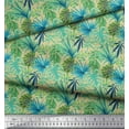 thumbnail image 2 of Soimoi Rayon Crepe Fabric Tropical Leaves Decor Fabric Printed Yard 46 Inch Wide, 2 of 3
