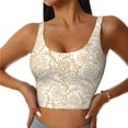 thumbnail image 2 of Picia Plant Sports Bra for Women,Padded Strappy Sports Bras Medium Support Yoga Bra with Removable Cups,Running Yoga Bra-XX-Large, 2 of 9