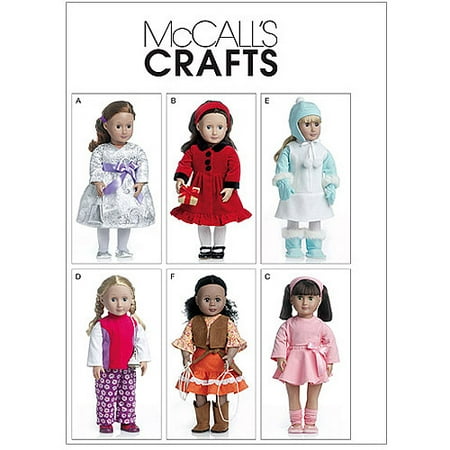 McCall's Pattern Clothes For 18 Doll, 1 Size Only