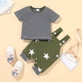 thumbnail image 2 of Kogui Baby Winter Clothes Set Newborn Baby Boy Clothes Outfits Embroidered Waffle Long Sleeve Romper Pants Hat Fall Winter 3 Piece Set 0 3 6 9 12 18 24 Months,(Green 3-6 Months), 2 of 6