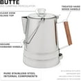 thumbnail image 2 of Butte 14-Cup Camping Percolator Coffee Pot - Stainless Steel, No Aluminum or Plastic, 2 of 6