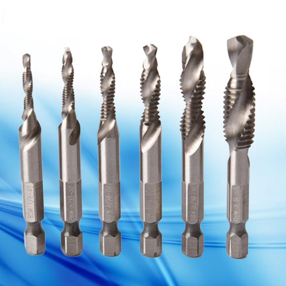 WASHWEPE Drill Bit Set 6Pcs for Metal and Stainless Steel in Silver