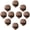 Walnut Wood-Square-40mm, variant on HDJNal 10Pcs Mushroom Shape Wooden Knobs,Natural Beach Wood Kitchen Cabinet Pulls Retro Style Cobblestone Wood Handles for Living Room Children's Room with Screws,Furniture Hardware