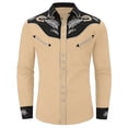 thumbnail image 5 of CAIXIA Boys Long Sleeve Chambray Shirt Western Cowboys Pearl Snap Button Down Shirts, 5 of 5