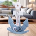 thumbnail image 4 of Accent Collection Nautical Anchor, 8" Wooden Tabletop Sculpture With Thermometer, 4 of 6