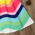 thumbnail image 5 of Emmababy Baby Girl Sleeveless Bright Rainbow Stripe Print Summer Dresses, 5 of 5