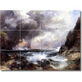 thumbnail image 1 of Ceramic Tile Mural-Thomas Moran Waterfront Painting 363. 24" w x 18" h using (12) 6 x 6 ceramic tiles, 1 of 3