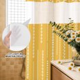 thumbnail image 4 of No Hook Shower Curtain, Bohemia Shower Curtains for Bathroom with See Through Top Window, Contemporary Simple Geometric Sttripes Yellow Waterproof & Washable Bath Curtain Small Stall 36"x78", 4 of 9