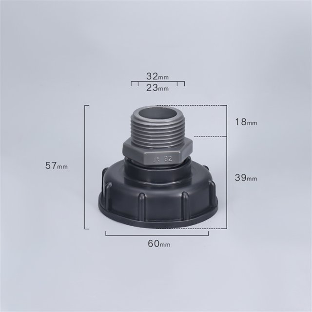 S60*6 Filetage à 1/2 Pouces 3/4 Pouces 1 Pouces Filetage Fin Connecteur de Réservoir d'Eau IBC Accessoires de Raccord de Réservoir IBC, Étanche