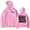 pink, variant on Jessica Baio he loves me, he loves me not Hoodie Merch unisex long sleeved fashionable casual hooded sweatshirt