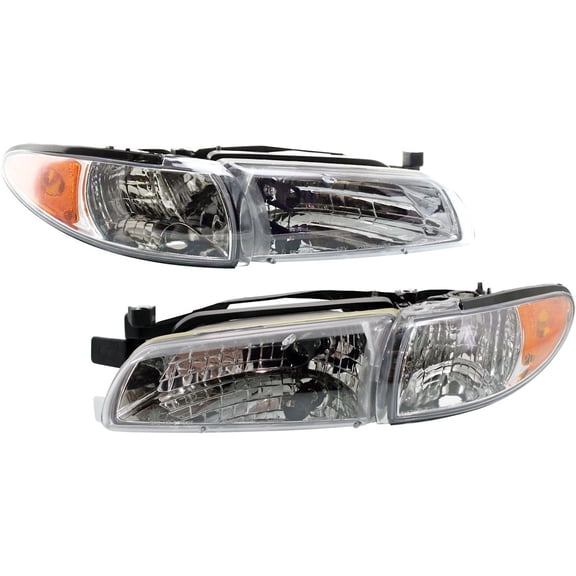 Headlight Set For 1997-2003 Pontiac Grand Prix Left Right With Housing Assembly
