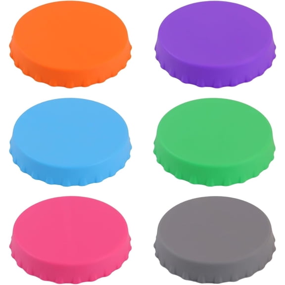 6 Pack Silicone Soda Can Lids Silicone Cans Covers for Beverage Soda Drink Reusable Beer Can Cover Lid Can Saver for Coke Juice Can Stopper Protector Fits Standard Cans (6 Colors)