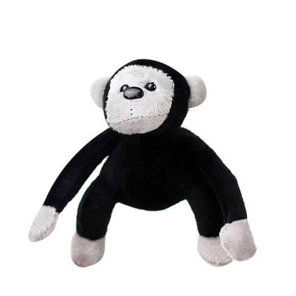 Black Small Monkey Plush Toy Keychain Stuffed Animal Soft Doll Cute Backpack Charm For Boys Girls Birthday Gift Kawaii 12X10X10Cm 0.44Lb