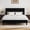 Black Velvet, variant on Novilla Queen Size Bed Frame, Queen Bed Frame with Headboard, Linen Upholstered Wing Side Headboard, No Box Spring Needed, Heavy Duty Feet, Easy Assembly, Beige