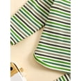thumbnail image 6 of WIBACKER Toddler Baby Boy Girl Fall Outfit Ribbed Knit Tops Elastic Pants Set Cute 2pcs Stripe Winter Clothes, 6 of 7