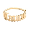 thumbnail image 4 of Twelve Constellation English Letter Ring Opening Stainless Steel Adjustable Ring, 4 of 9