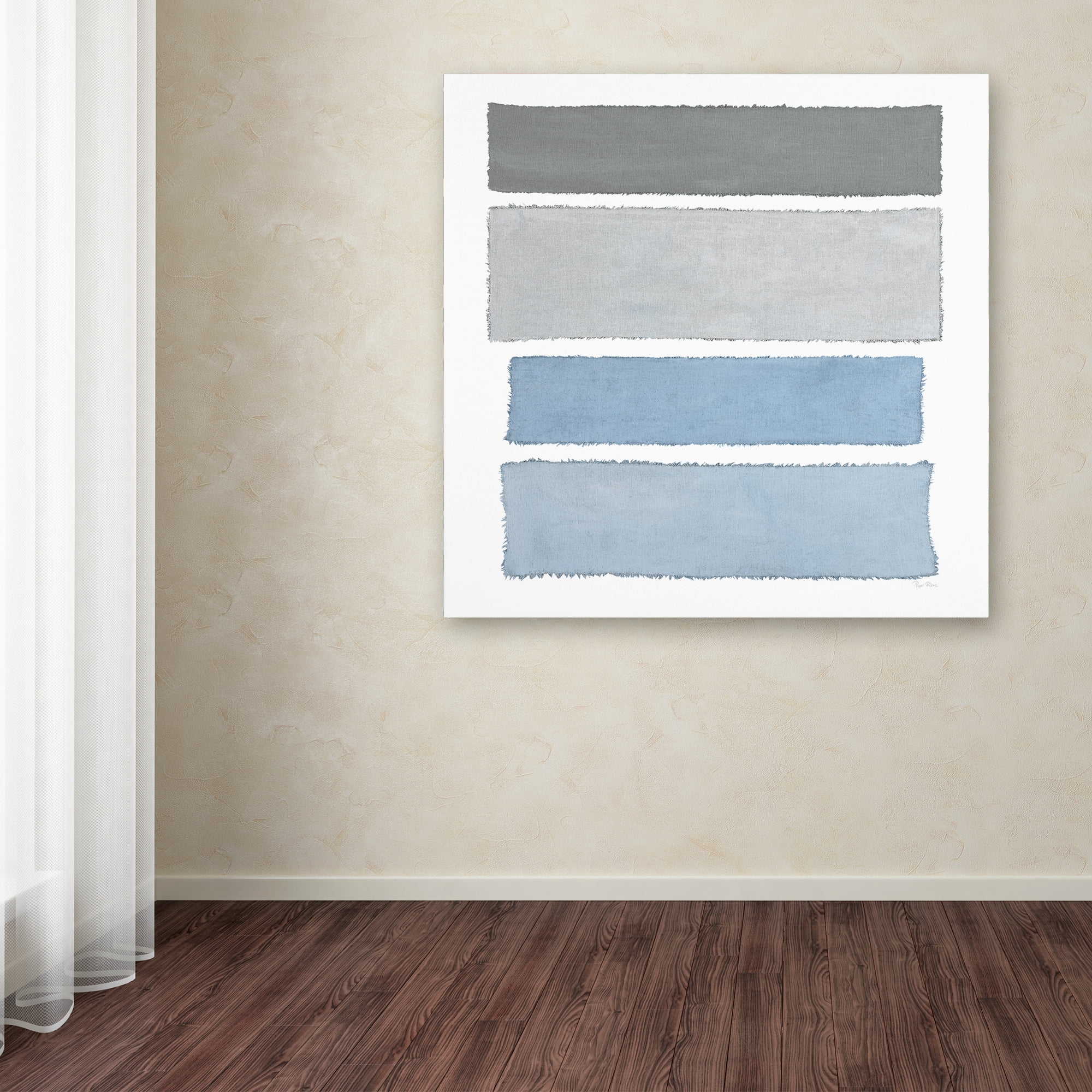 Trademark Fine Art 'Painted Weaving I on White Sq' Canvas Art by Piper Rhue
