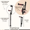 thumbnail image 2 of Muletas Famica para adultos (1 unidad, puño abierto): asas ergonómicas ajustables, puño y altura, plegables, ligeras y antideslizantes., 2 of 5