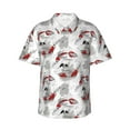 thumbnail image 2 of Goofa Koi Fish Hawaiian Shirt for Men, Unisex Summer Beach Casual Short Sleeve Button Down Shirts,Aloha Tropical Floral print shirt-Small, 2 of 9